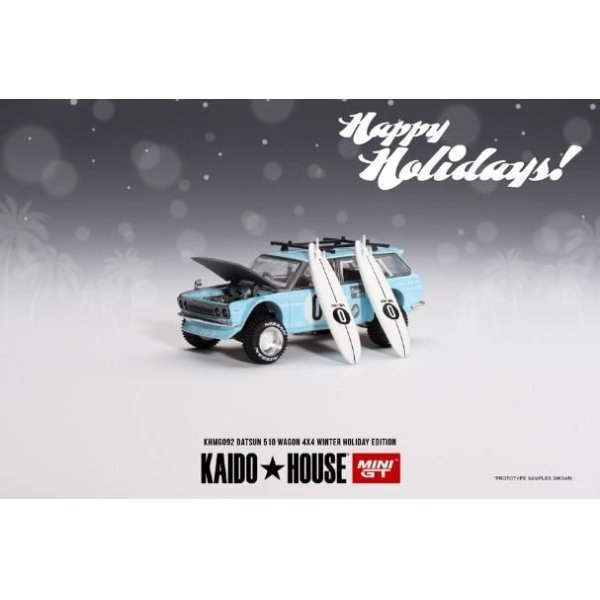 画像1: MINI GT 1/64 Datsun KAIDO 510 Wagon 4x4 Winter Holiday Edition (RHD) (1)