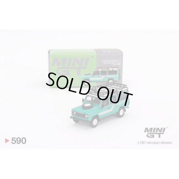 画像1: MINI GT 1/64 Land Rover Defender 110 1985 County Station Wagon Tritend Green (LHD) (1)