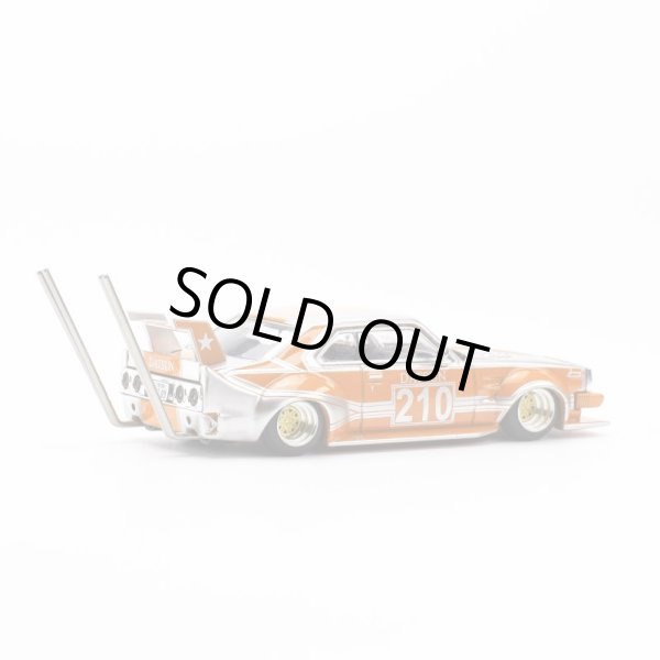 画像2: POP RACE 1/64 SKYLINE C210 KAIDO RACER BOSOZOKU STYLE ORANGE/SILVER (2)