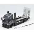 画像2: Gaincorp Products 1/64 Mitsubishi FUSO Truck Double Decker Trailer Gray/Black (2)