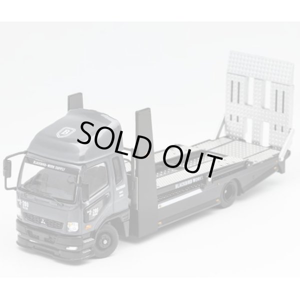 画像1: Gaincorp Products 1/64 Mitsubishi FUSO Truck Double Decker Trailer Gray/Black (1)