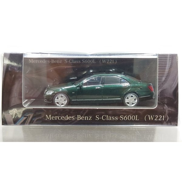 画像1: MOTORHELIX 1:64 Mercedes Benz S Class S600L W221 Dark Green/Black Interior (1)