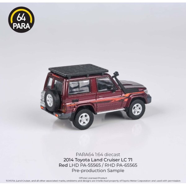 画像3: PARAGON 1/64 Toyota Land Cruiser 71 2014 Red (RHD) with roof rack (3)