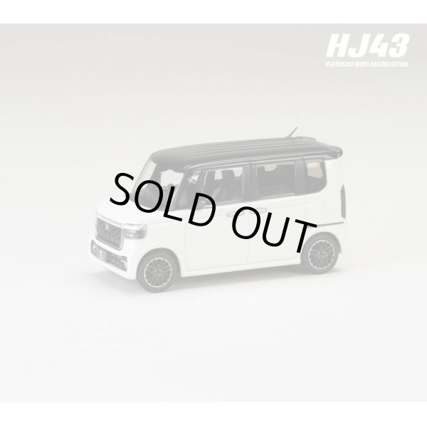 画像2: Hobby JAPAN 1/43 Honda N-BOX CUSTOM Platinum White Pearl & Black (2)