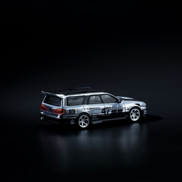 画像2: POP RACE 1/64 Nissan Stagea Chrome Silver (2)