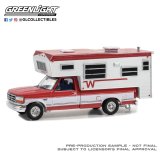 画像: GREEN LiGHT EXCLUSIVE 1/64 1995 Ford F-250 Long Bed with Winnebago Slide-In Camper - Bright Red and Oxford White