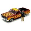 画像2: JOHNNY LIGHTNING 1/64 1965 Chevy El Camino Lowrider Red with Lowrider Enthusiast Figure (2)