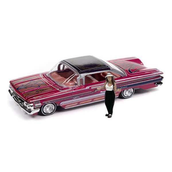 画像2: Racing Champions 1/64 1960 Chevy Impala Lowrider Red with Lowrider Enthusiast Figure (2)