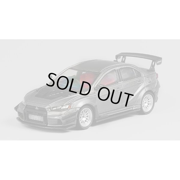 画像1: CM MODEL 1/64 Mitsubishi Lancer Evolution X Varis Widebody Titanium Gray Metallic (1)