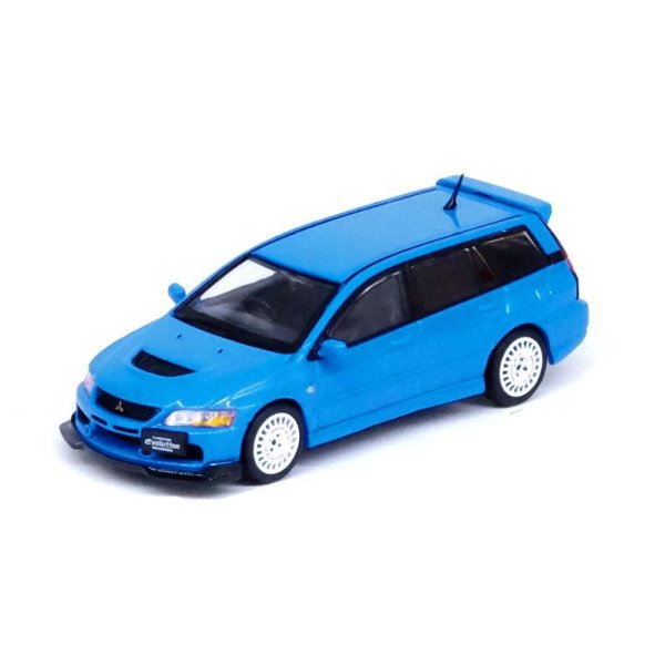 画像2: INNO Models 1/64 Mitsubishi Lancer Evolution IX Wagon Blue (2)