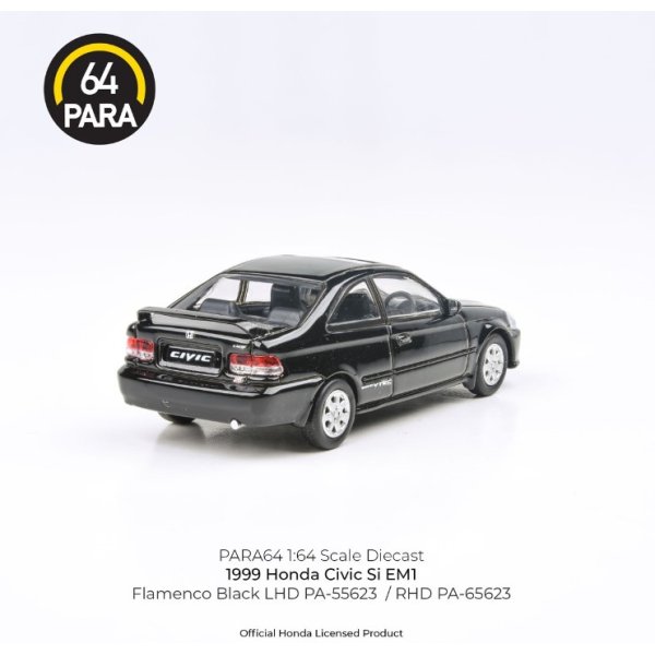 画像4: PARAGON 1/64 Honda Civic Si EM1 1999 Flamenco Black RHD (4)