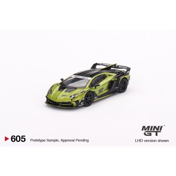 画像1: MINI GT 1/64 LB-Silhouette WORKS Lamborghini Aventador GT EVO Lime (RHD) (1)