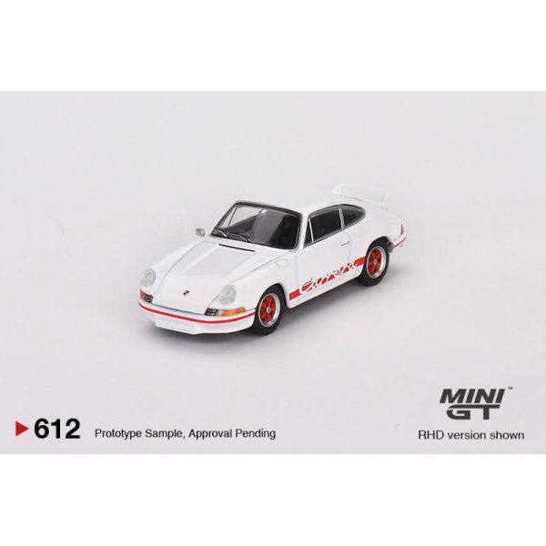 画像1: MINI GT 1/64 Porsche 911 Carrera RS 2.7 Grand Prix White/Red Livery (LHD) (1)