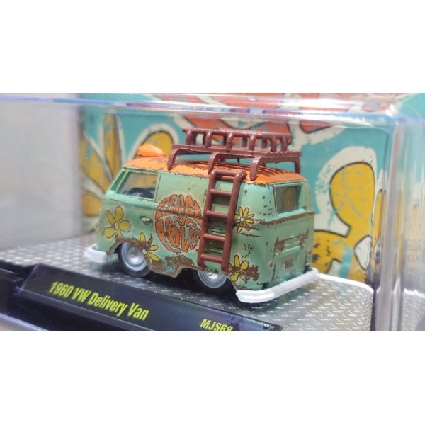 画像4: M2 Machines 1/64 1960 Volkswagen Delivery Van Peace & Love Green/Orange (4)