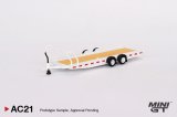 画像: MINI GT 1/64 Car Carrier Trailer White