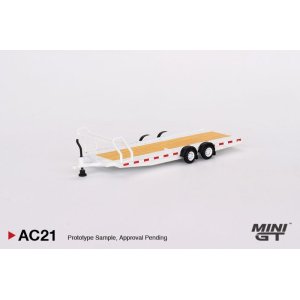 画像: MINI GT 1/64 Car Carrier Trailer White