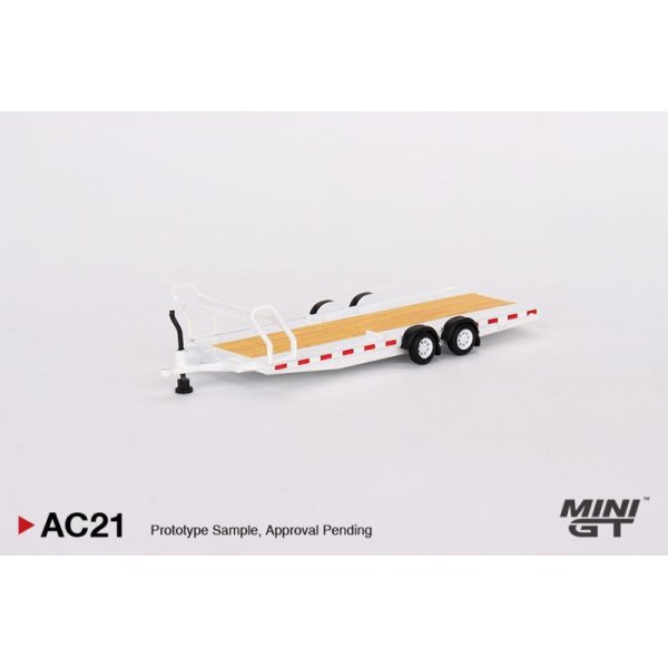 画像1: MINI GT 1/64 Car Carrier Trailer White (1)