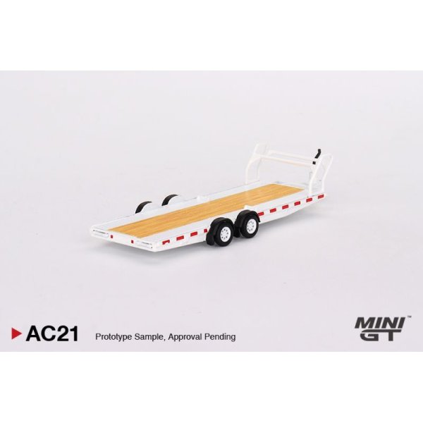 画像2: MINI GT 1/64 Car Carrier Trailer White (2)