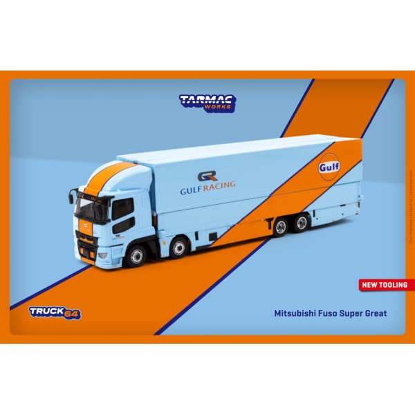 画像1: Tarmac Works 1/64 Mitsubishi Fuso Super Great GULF Racing (1)