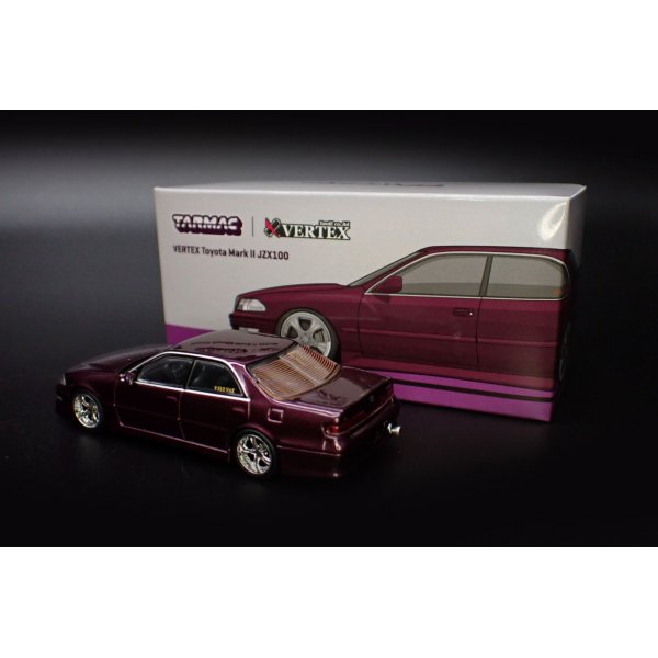 画像3: Tarmac Works 1/64 VERTEX Toyota Mark II JZX100 Purple Metallic (3)