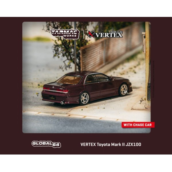 画像1: Tarmac Works 1/64 VERTEX Toyota Mark II JZX100 Purple Metallic (1)