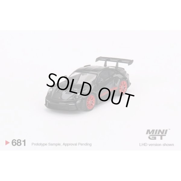 画像1: MINI GT 1/64 Porsche 911 (992) GT3 RS Black w/Pyro Red (LHD) (1)