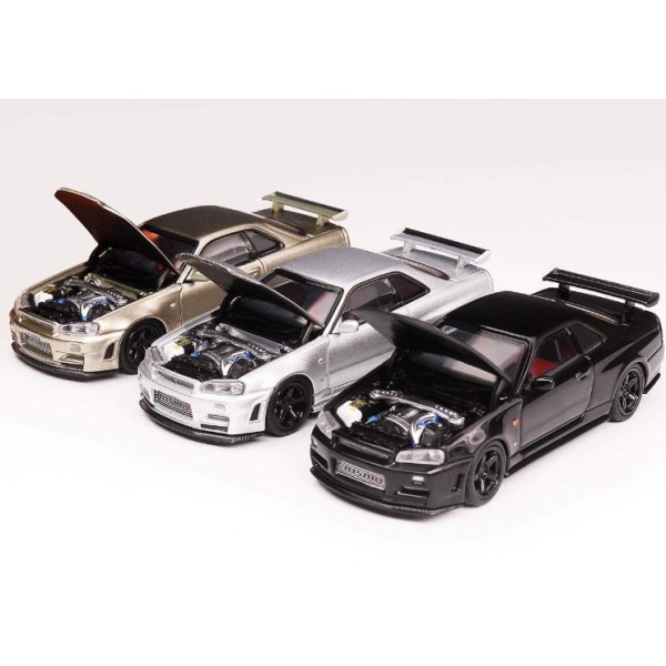 画像4: MOTORHELIX 1/64 Nissan Skyline GT-R R34 Z-TUNE Z-Tune Silver (4)