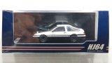 画像: Hobby JAPAN 1/64 Toyota Sprinter Trueno GT APEX (AE86) JDM Style Carbon Bonnet White/Black