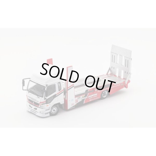 画像1: Gaincorp Products 1/64 Mitsubishi Fuso Truck - Double Decker Trailer / Wei Chuan Trailer Decoration White/Red (1)