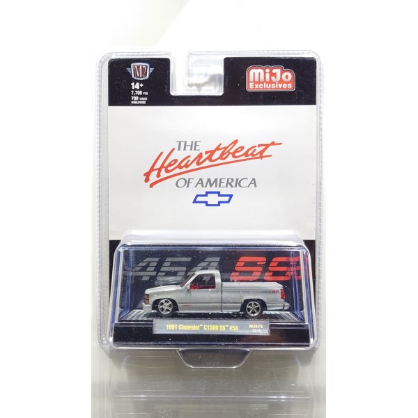 画像1: M2 Machines 1/64 1991 Chevrolet C1500 SS 454 Custom Silver (1)