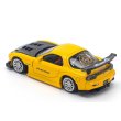 画像4: POP RACE 1/64 MAZDA RX-7 (FD3S) RE-AMEMIYA WIDEBODY YELLOW (4)