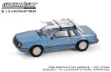 画像: GREEN LiGHT EXCLUSIVE 1/64 1981 Ford Mustang Ghia Coupe with Ski Roof Rack - Medium Blue Glow