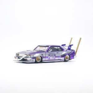 画像: POP RACE 1/64 SKYLINE C210 KAIDO RACER (BOSOZOKU STYLE) PURPLE CHROME/SILVER