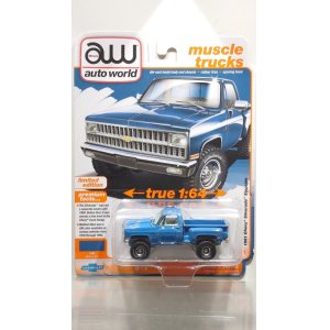 画像: auto world 1/64 1981 Chevrolet Silverado 10 Stepside Medium Blue