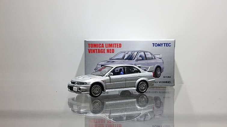 画像1: TOMYTEC 1/64 Limited Vintage NEO Mitsubishi Lancer GSR Evolution VI Silver (1)