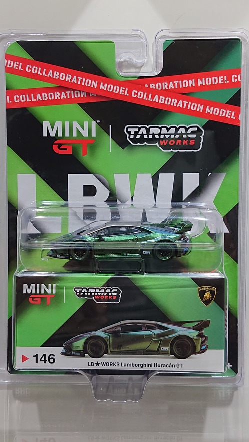MINI GT 1/64 LB ★ WORKS Lamborghini Huracán GT Magic Green Tarmac Works  Limited (LHD)