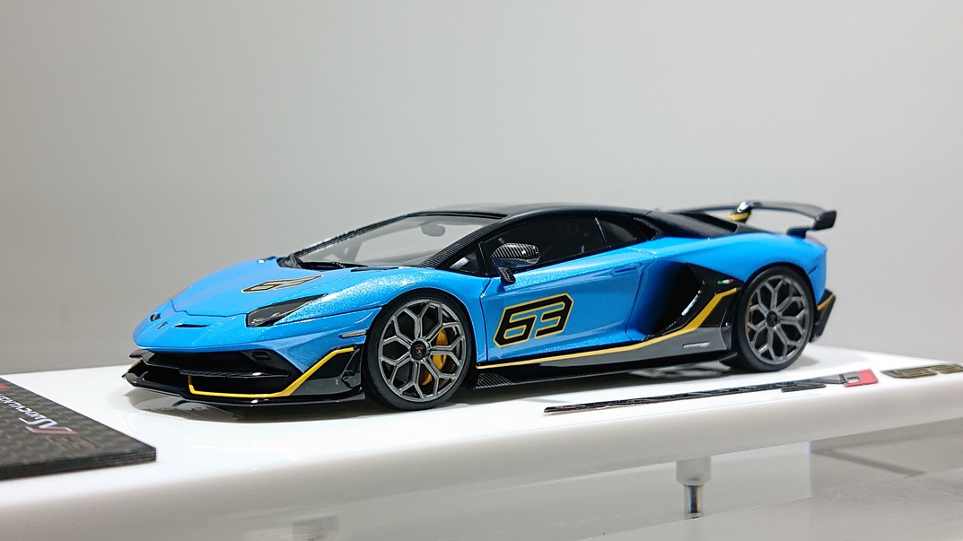 EIDOLON 1/43 Lamborghini Aventador SVJ 63 2018 Azzurro Pearl Limited 30 pcs.