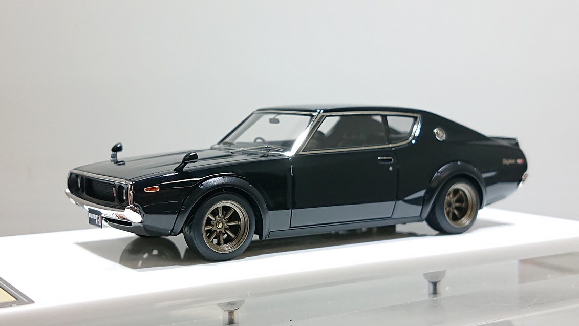 VISION 1/43 Nissan Skyline 2000 GT-R (KPGC110) 1973 (RS watanabe 8 spork)  Black