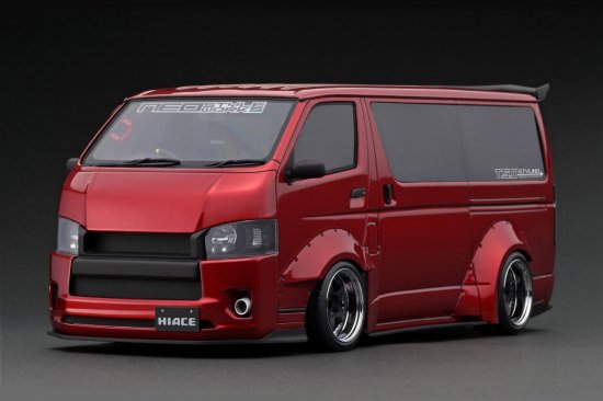 ignition model 1/18 T・S・D WORKS HIACE Red Metallic - AXELLWORKS 