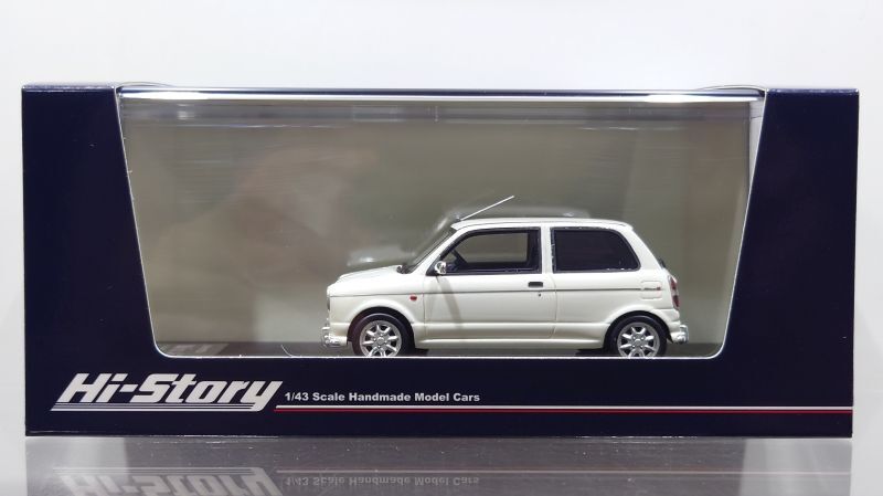 Hi Story 1/43 DAIHATSU Mira Gino S (2000) Pearl White