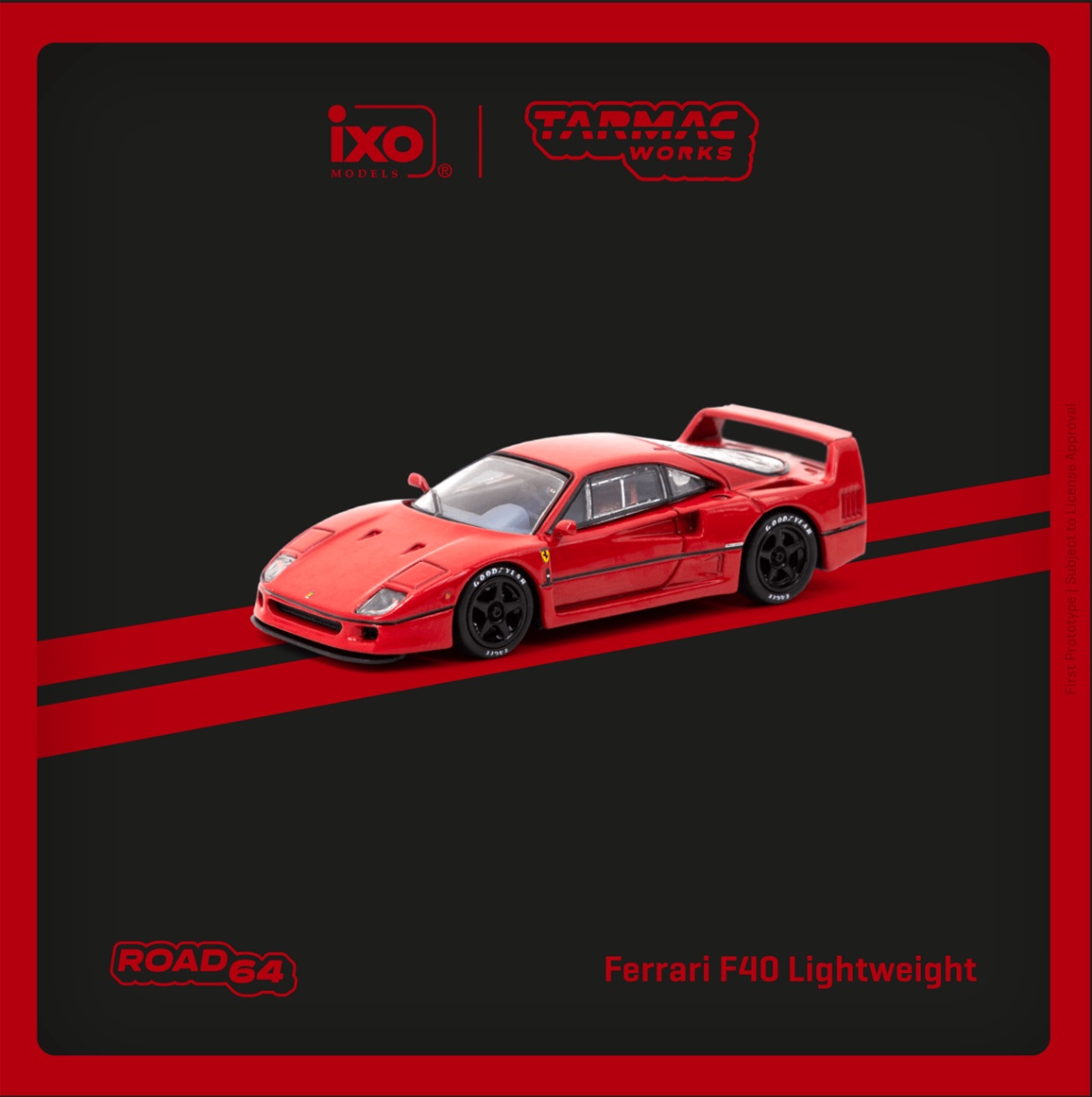 画像1: Tarmac Works 1/64 Ferrari F40 Lightweight Red (1)