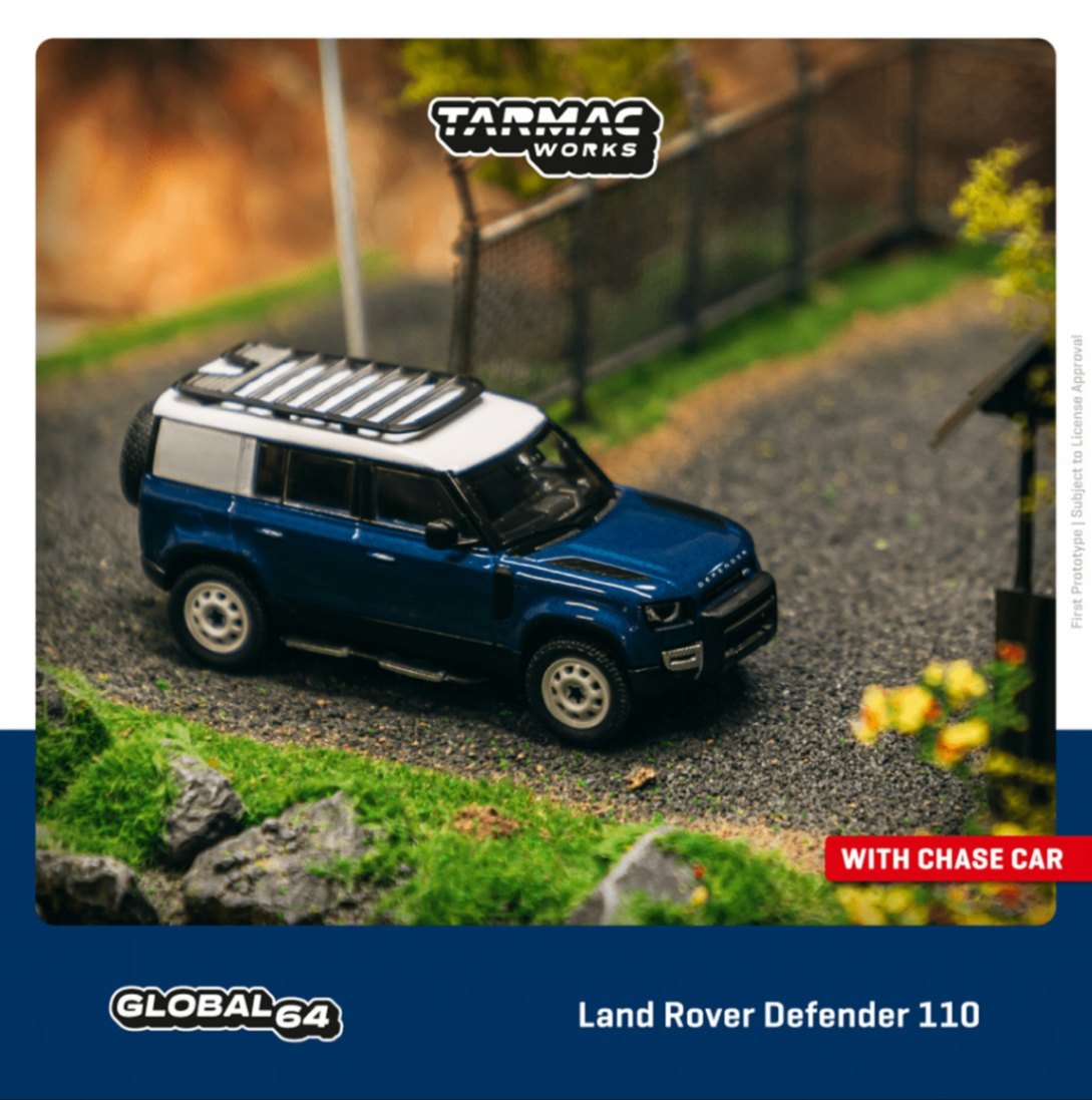 画像1: Tarmac Works 1/64 Land Rover Defender 110 Blue (1)