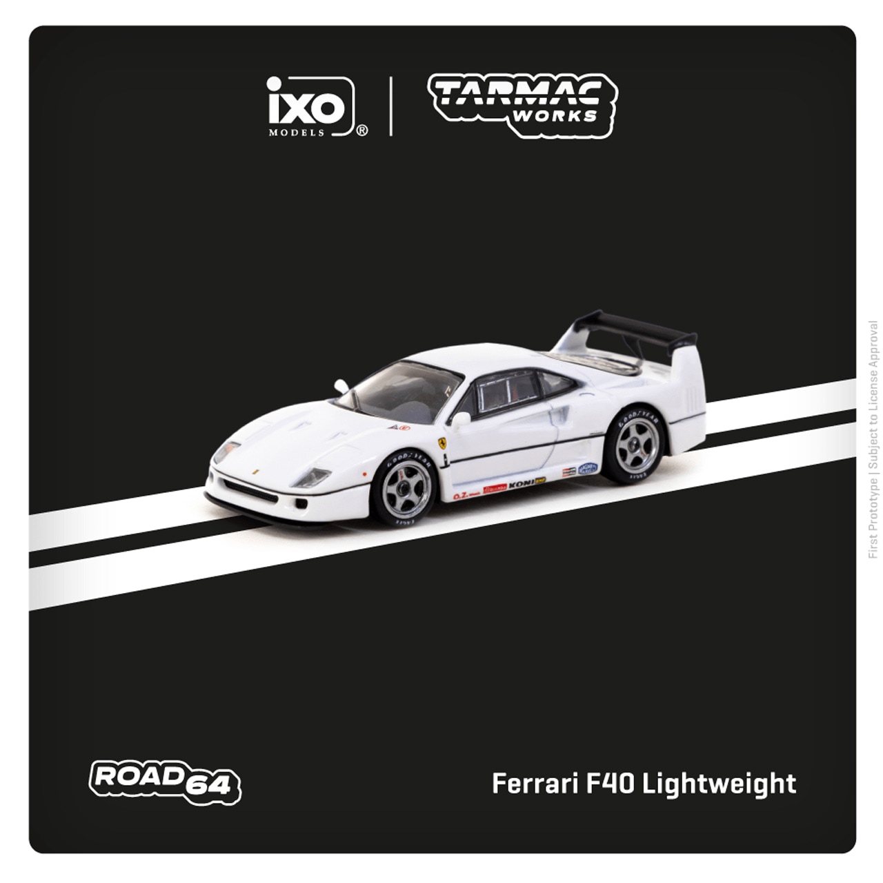 画像1: Tarmac Works 1/64 Ferrari F40 Lightweight White (1)