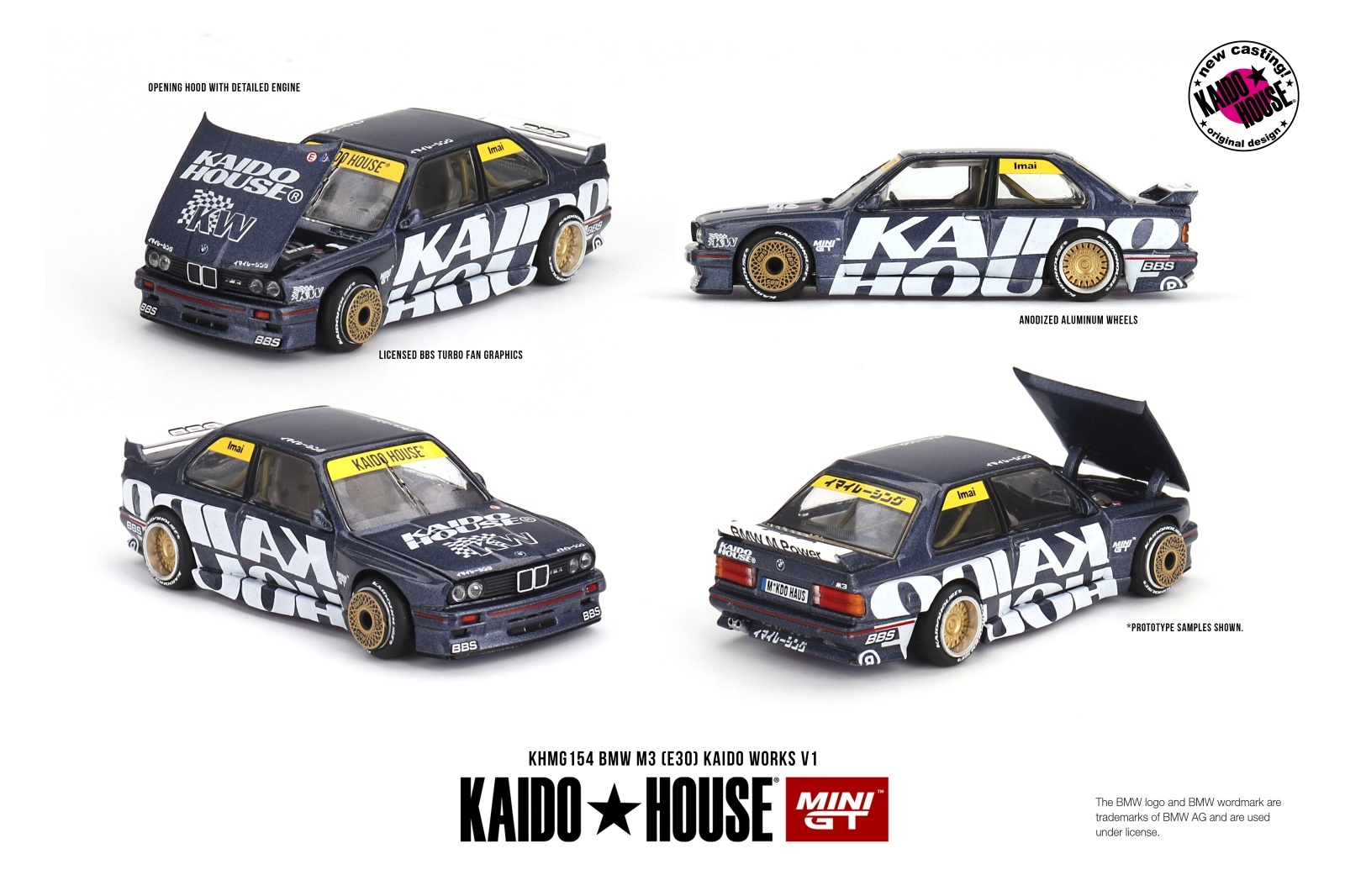 画像1: MINI GT 1/64 BMW M3 (E30) Kaido Works V1 (LHD) (1)