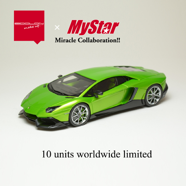 EIDOLON × MyStar 1/43 Lamborghini Aventador 50° Anniversario Giallo Verde  Pearl ver. Limited 10 pcs.